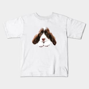 Springer Spaniel Cute Puppy Paws Kids T-Shirt